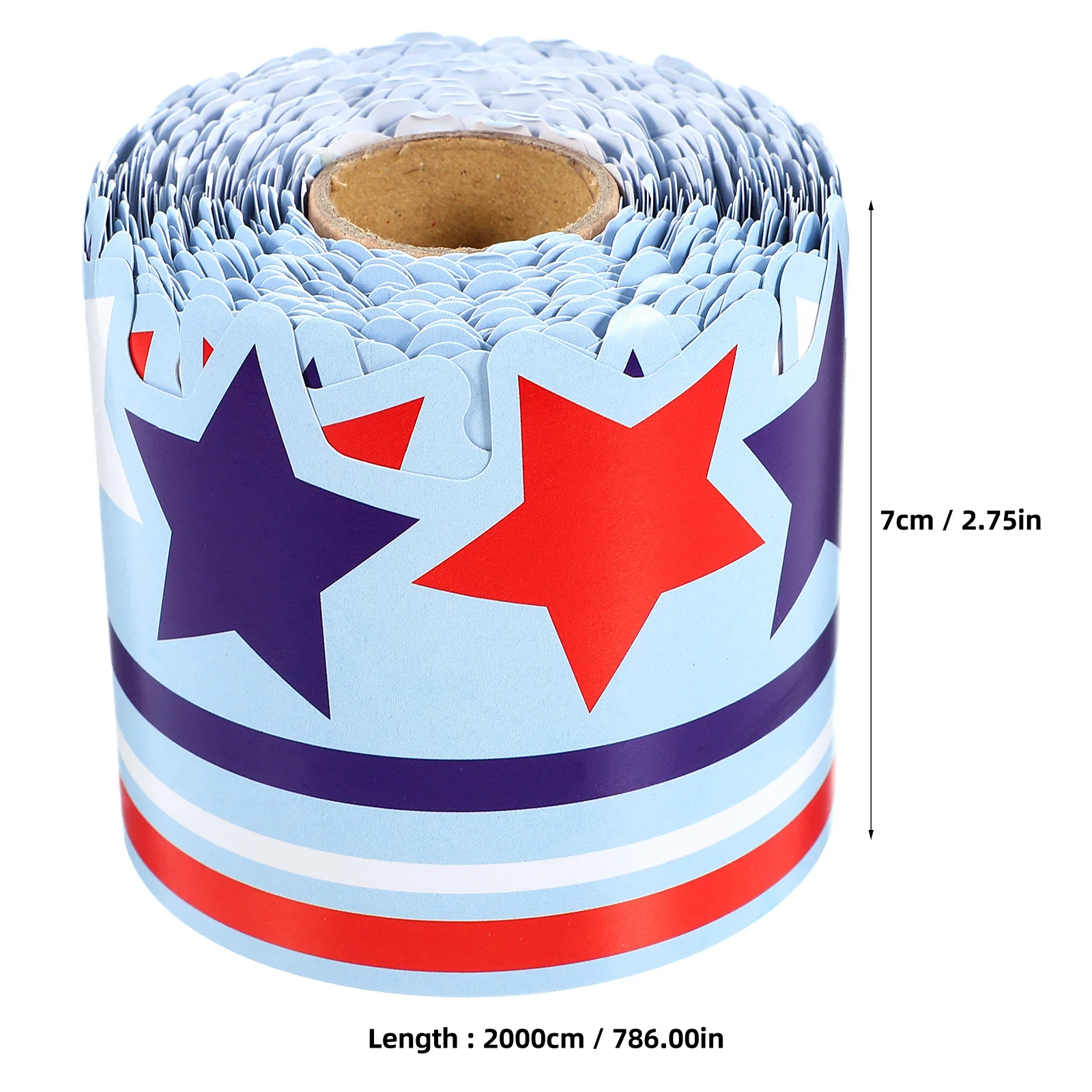 1 Roll Five-Pointed Star Sticker For Bulletin Board Independence Day Decoration Removable Border Trim Blackboard Border Paper