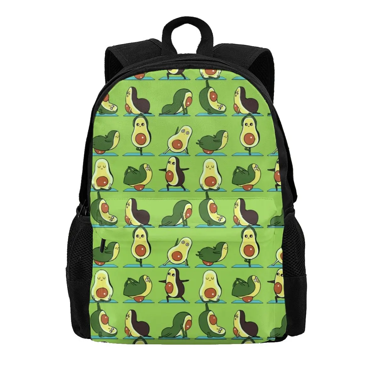 Avocado Yoga Backpacks Food Polyester Workout Runner Backpack Print Elegant Bags