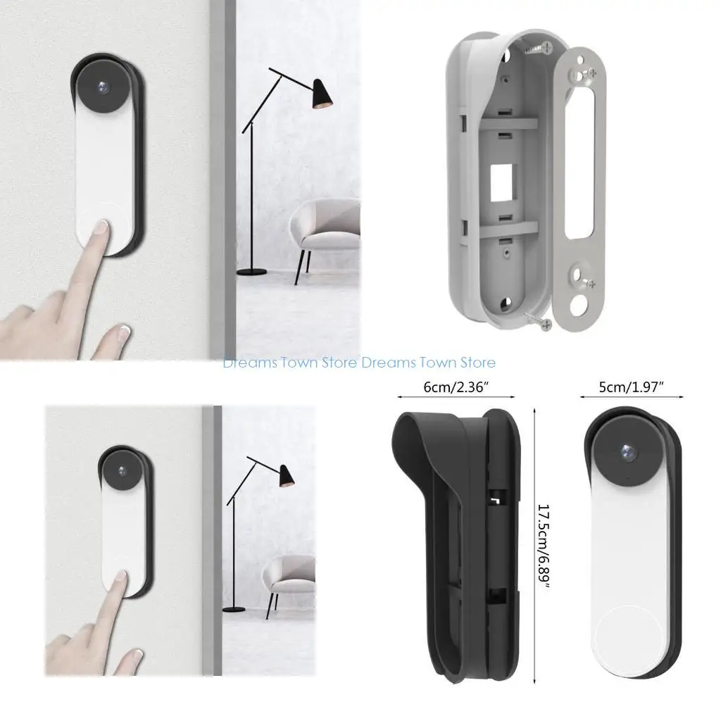 

HX6A Wireless Anti-Theft Doorbell Holder adjustable No-Drilling Doorbell Mount