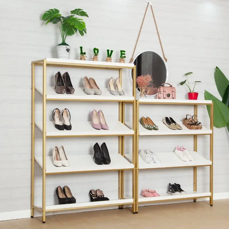 

Shoe store shoe rack display rack, clothing store gold shelf floor-to-ceiling multi-layer bag store, female shoe rack, classmate
