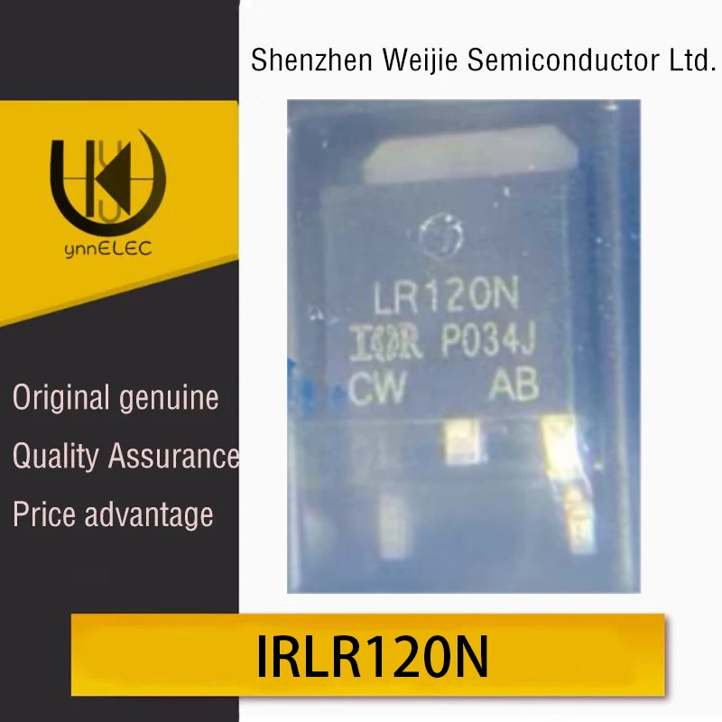 IRLR120N Genuine Silkscreen: LR120N 10A 100V TO252 N-Channel MOSFET Chip