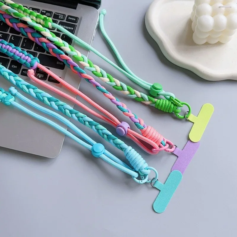 

Woven Mobile Phone Lanyard Crossbody Can Carry Colorful Phone Lanyard Strap Hanging Chain Pendant