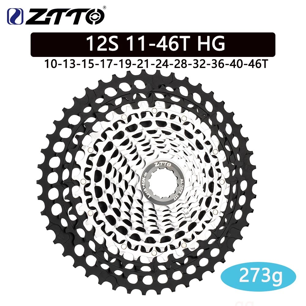 ZTTO 超軽量 MTB 12速 11-51T HG カセット ブラックシルバー CNC
