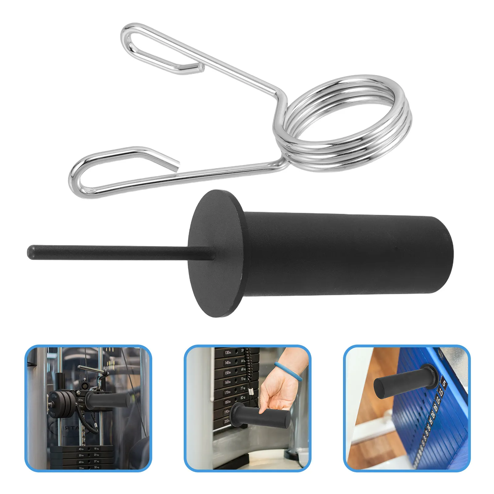 1Set Gym Equipment Weight Stack Pin Extender Spring Clip Collar Strength Training Replacement Pin for Home Commercial Fitness