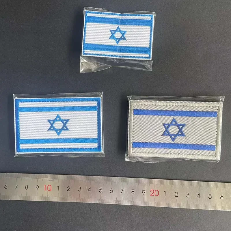 8*5CM/ Israel Flag Military Patch Clothes Sticker Embroidery Applique Army Armband Uniform Badges,Tactical Hook And Loop Patches