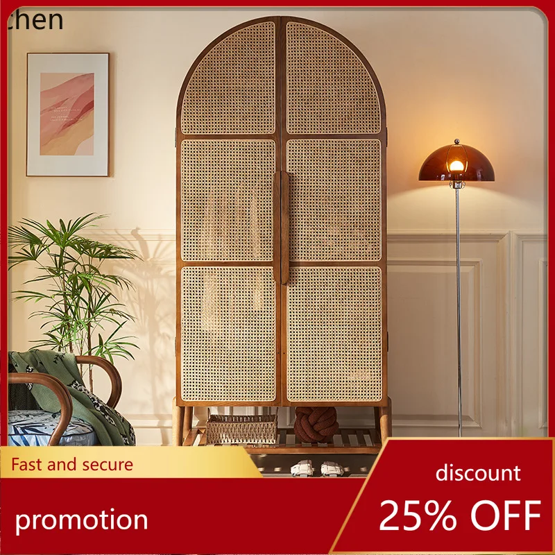 ZML Art Creative Wardrobe Modern Minimalist Solid Wood Cabinet Homestay Bedroom Multi-functional Large Wardrobe