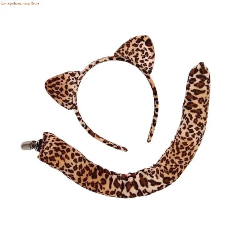 F92d rekbaar luipaardpatroon oorhoofdstuk coördinerende staartfeest essentieel