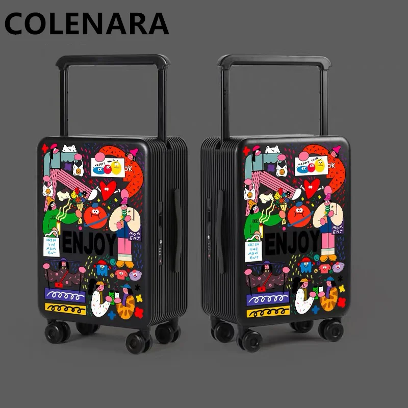 

Чемодан-тележка COLENARA 20/24/26 дюймов, ручная кладь из ABS+PC, вместительный бортовой чемодан, женский чемодан с кодовым замком, мужская дорожная сумка
