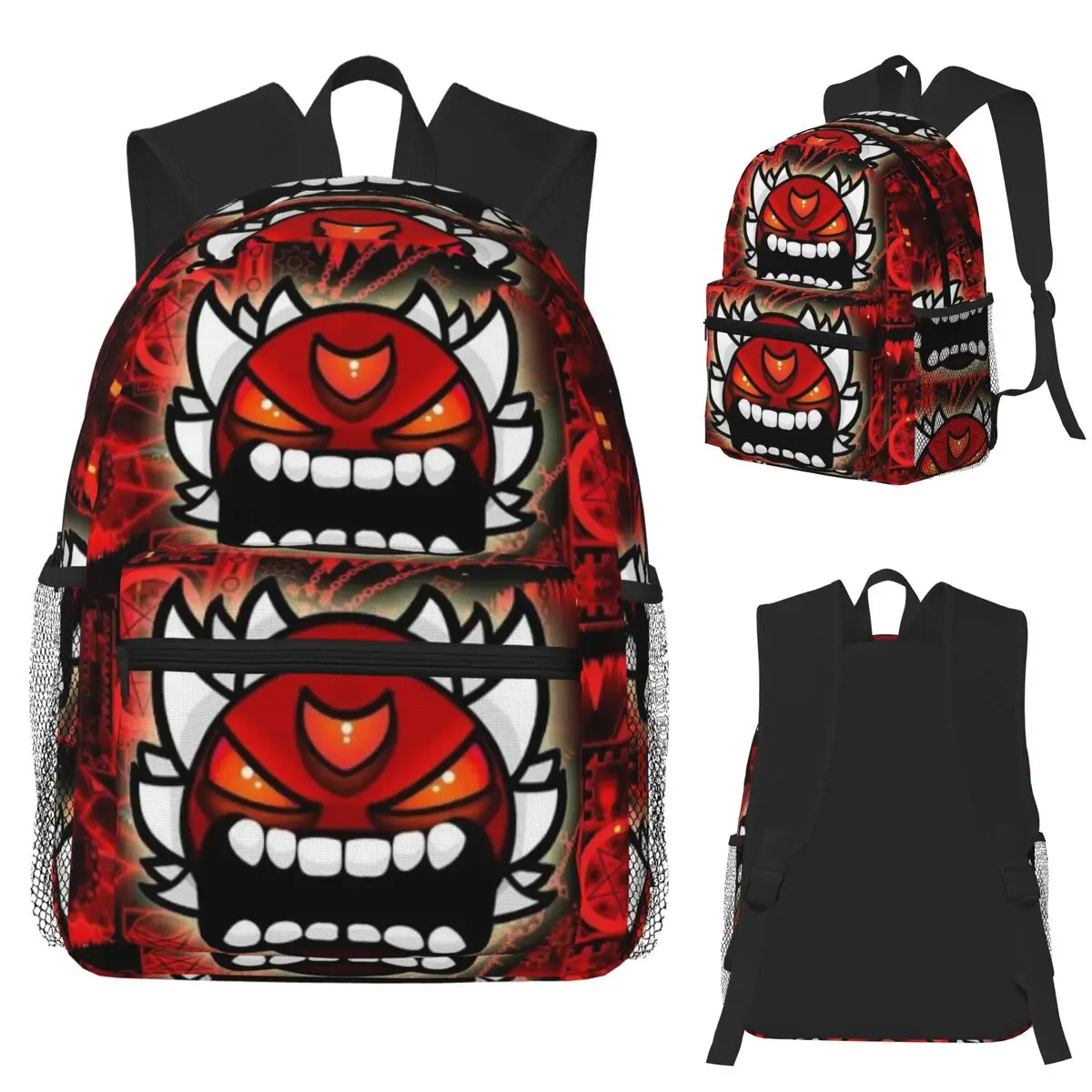 

Geometry Dash Student Backpack School Bag Hiking Travel Daypack for Men Women Fashion Bookbag Shoulder Bags