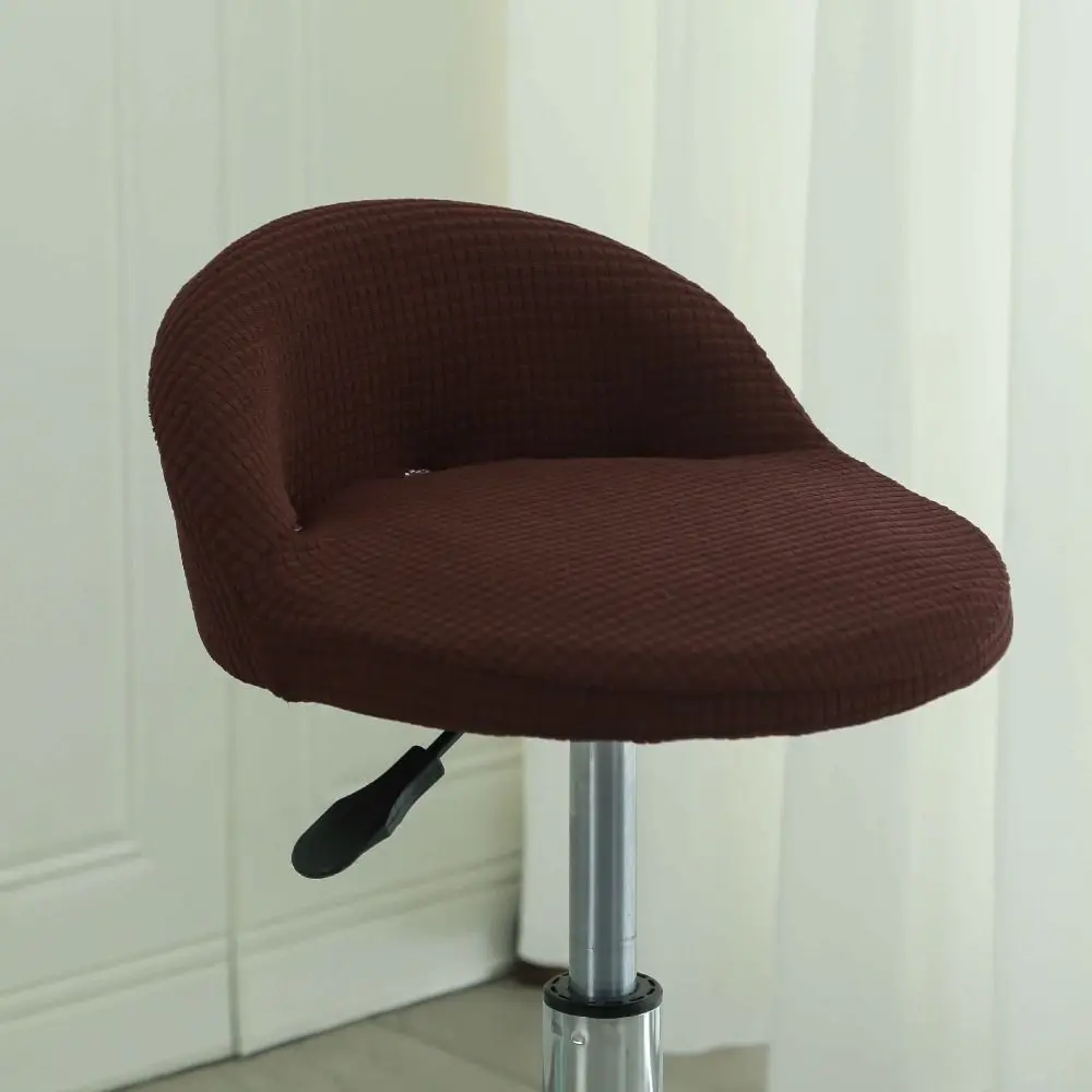 Elastic Bar Chair Cover Integrated Non-slip Dining Chair Cover Thickened Removable Low-back Chair Covers