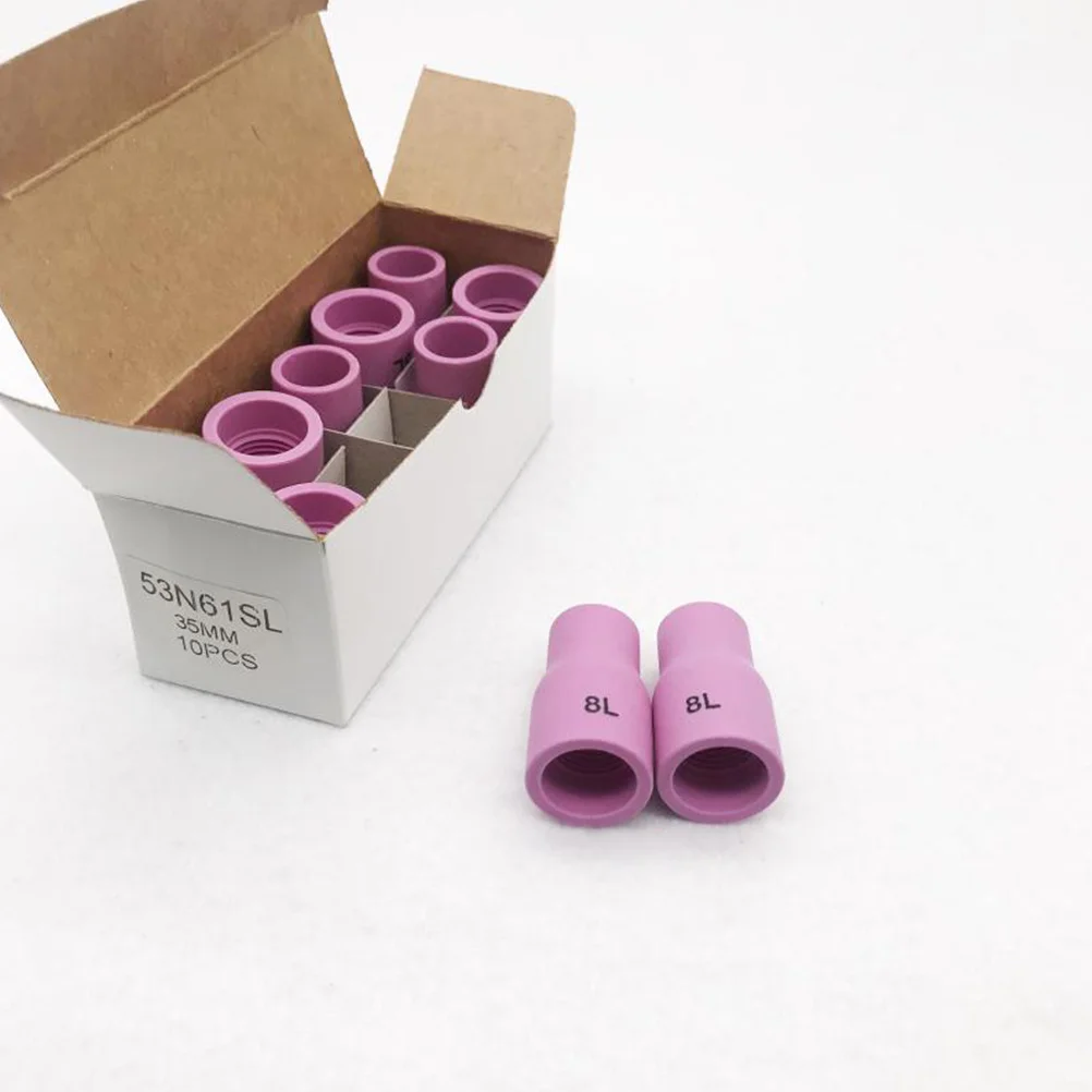 

10Pcs 53n61sl Ceramic Nozzles for Tig Welding Argon Arc Welding Parts Precision Design Low Burn Loss Efficient Use