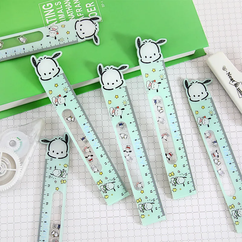 20pcs/lot Kawaii Pochacco Acrylic Ruler Creative Drawing Tool Bookmark Promotional Stationery Gift School Supplies