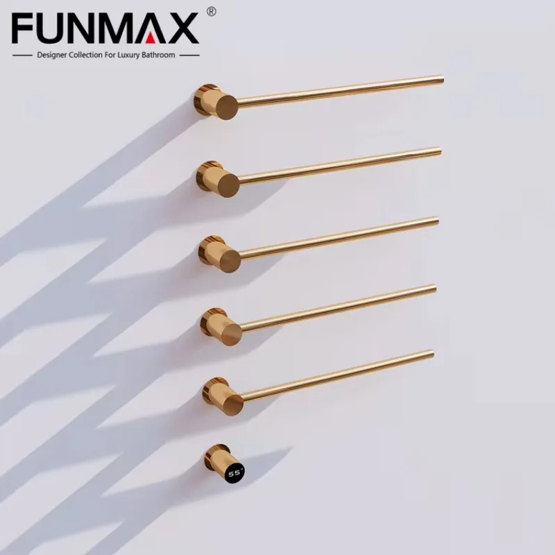 Bathroom Drying Rack Steel Heated Electric Towel Warmer Rack Electric Towel Rail Electric Towel Rack Bronze Gold Design