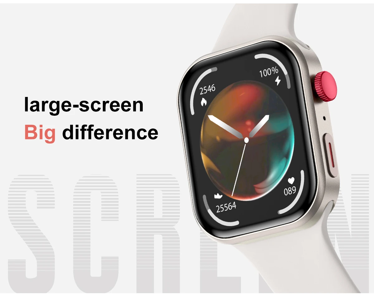 LIGE Ultra Smart Watch 3 Armbänder für Männer und Frauen, AMOLED, Herzfrequenz, Bluetooth, Anruf, Sport, Fitness, wasserdicht, Smartwatch für iOS und Android – Detail 4