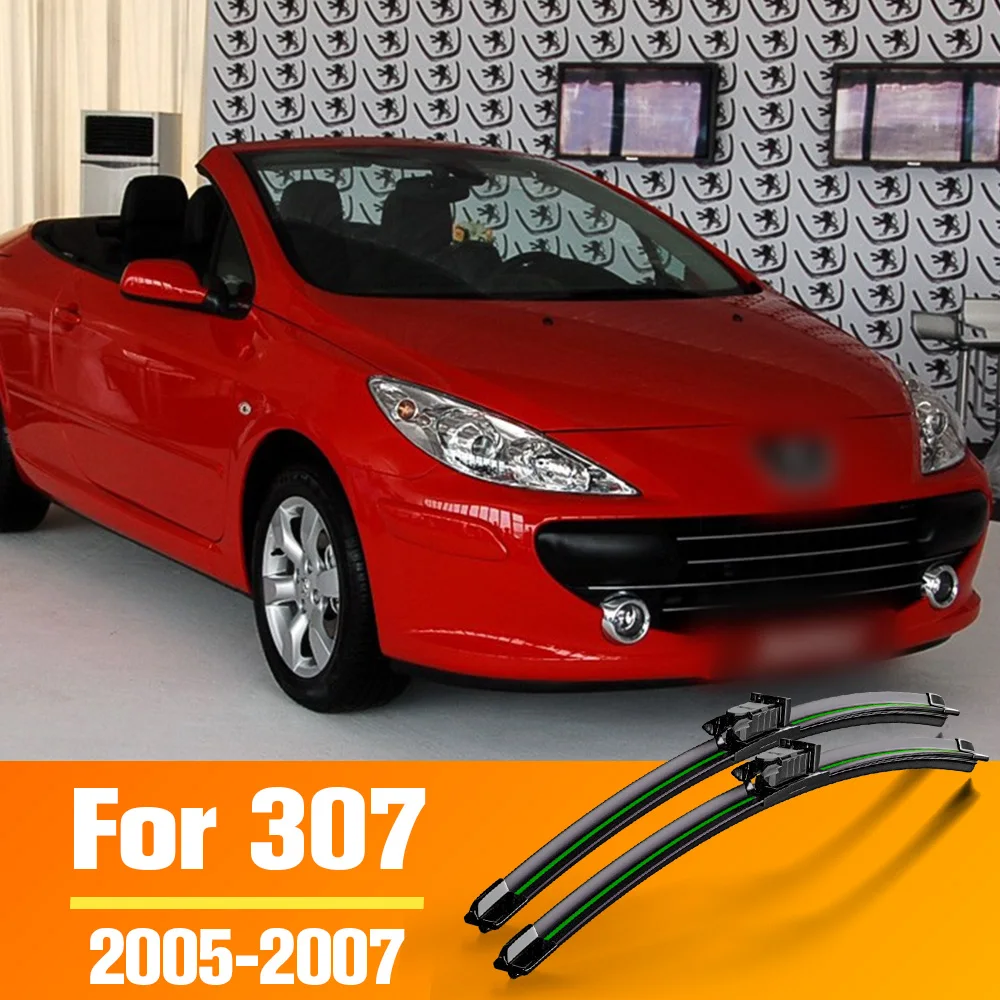 Scheibenwischer vorne, für Peugeot 307 2005 2006 2007, Windschutzscheibe, Windschutzscheibe, vorne und hinten, 28 Zoll + 26 Zoll, LHD-Zubehör
