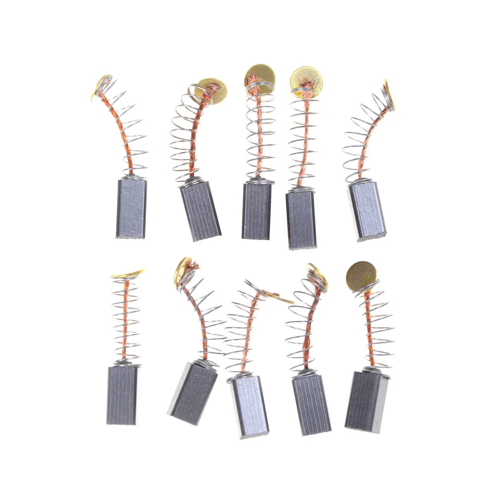10 szt. Elektronarzędzia części zamienne do szczotek węglowych Mini części zamienne do szlifierki elektrycznej wiertarki do silniki elektryczne narzędzia obrotowego