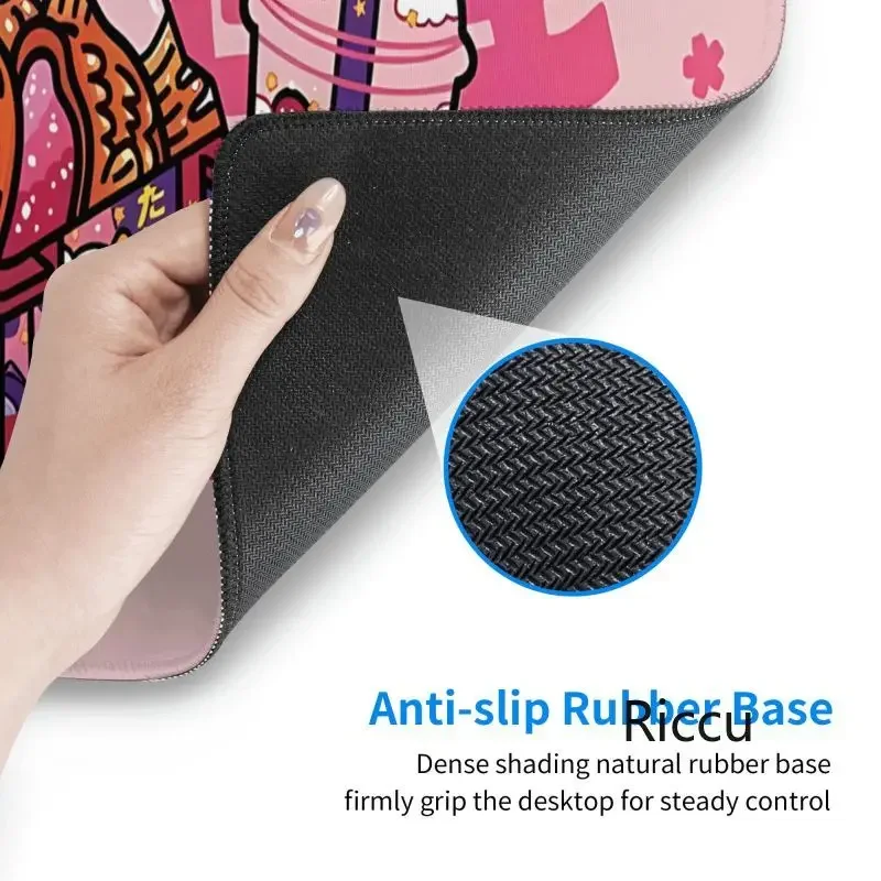Mouse pad de borracha para computador, 900x400, japão, sushi, suitchi, interruptor, rosa, teclado gamer, mouse pad, acessórios para jogos
