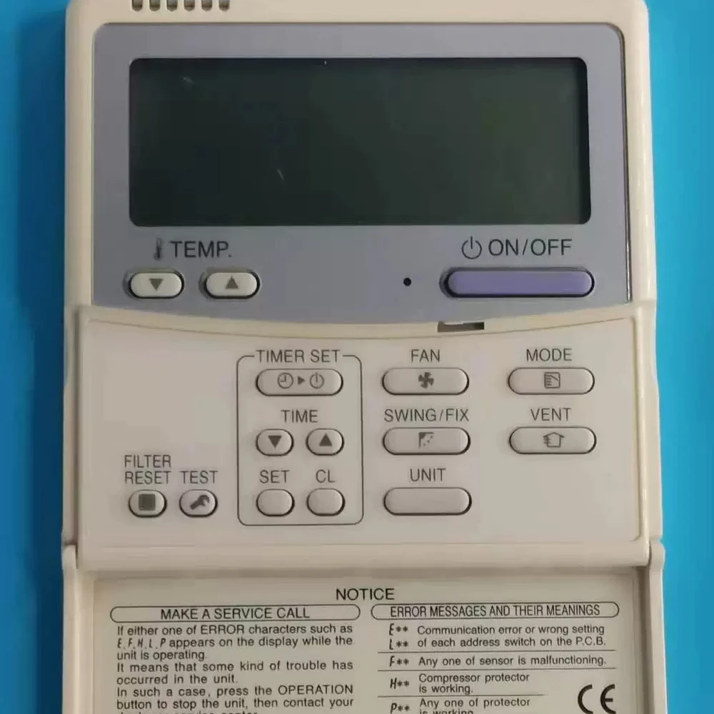 Air Conditioner Remote Controller, Model Number RBC-AMT31E(SX-A1EE), English Version,Suitable For Brand Toshiba, Original