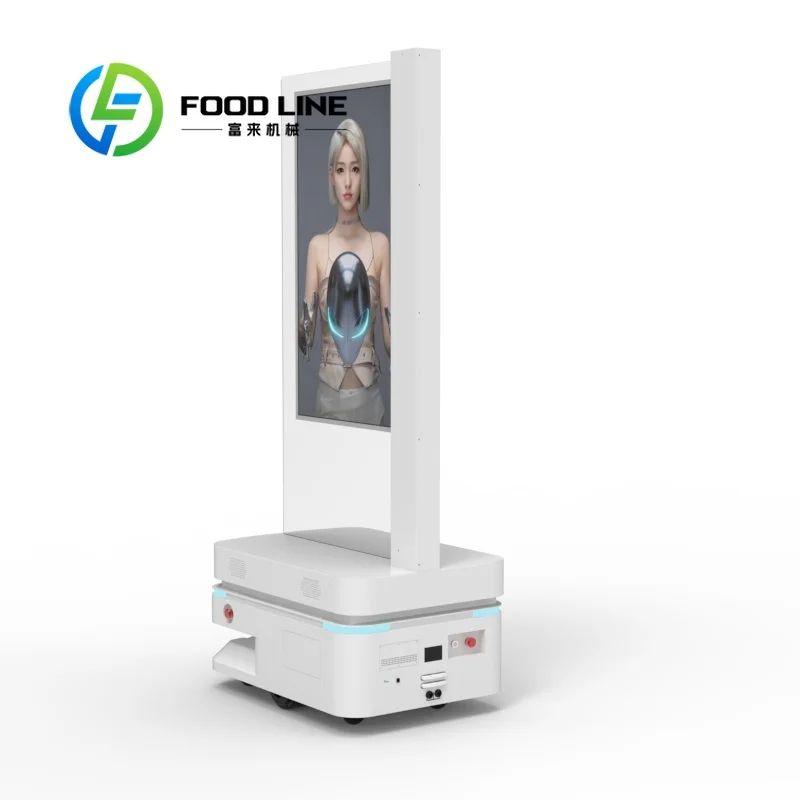 Transparent OLED Advertising Robot Multi‑Scene Interactive For Airport Station Commercial Area Advertising Content Presentation