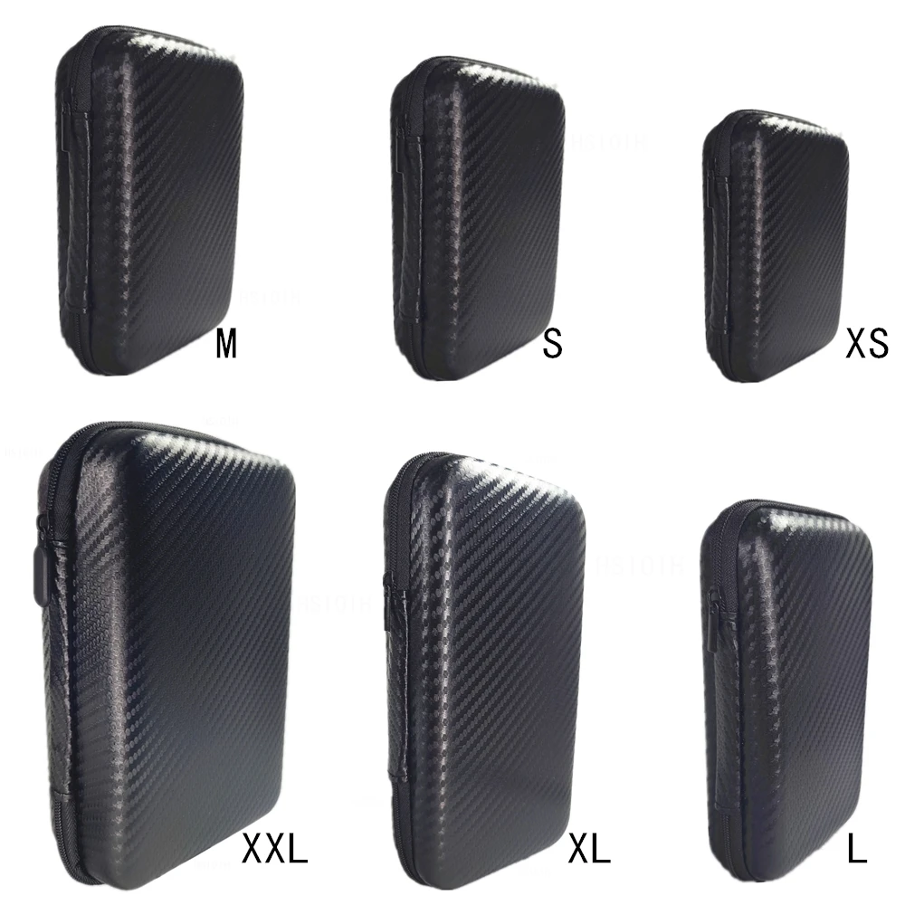 حقيبة رقمية متعددة أداة حقيبة سوداء لحقيبة سماعة الرأس حقيبة مضادة للصدمات إيفا صندوق حافظة سماعة أكياس تخزين الملمس من ألياف الكربون