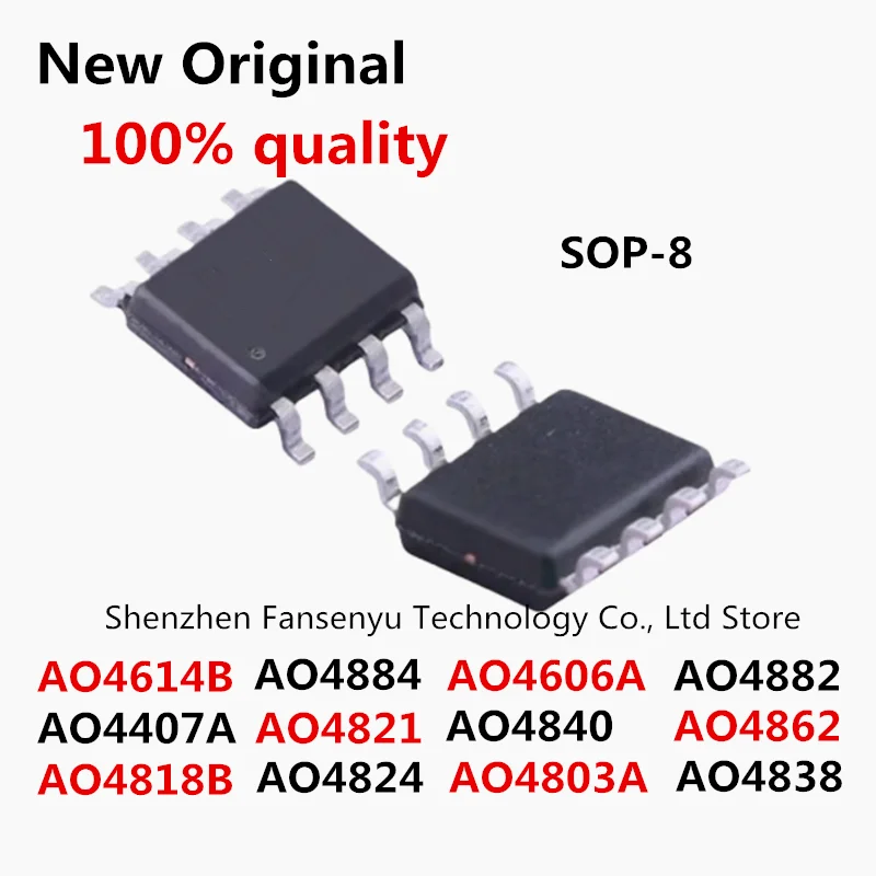 

(10piece) 100% New AO4821 AO4824 AO4838 AO4840 AO4862 AO4882 AO4884 AO4892 AO4803A AO4818B AO4614B AO4606A AO4407A sop8