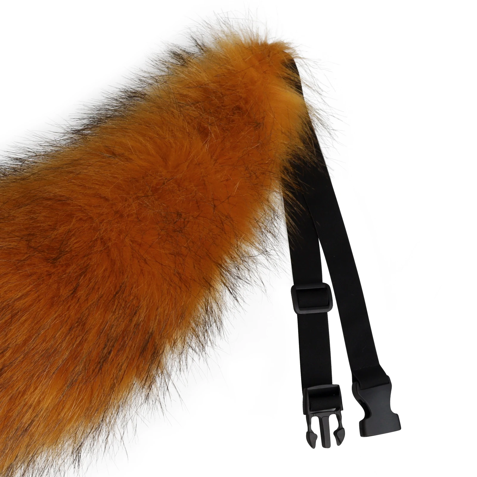 Kunstpelz Wolf Fuchsschwanz mit verstellbarem elastischem Gürtel Halloween Cosplay Kostümzubehör – Detail 2