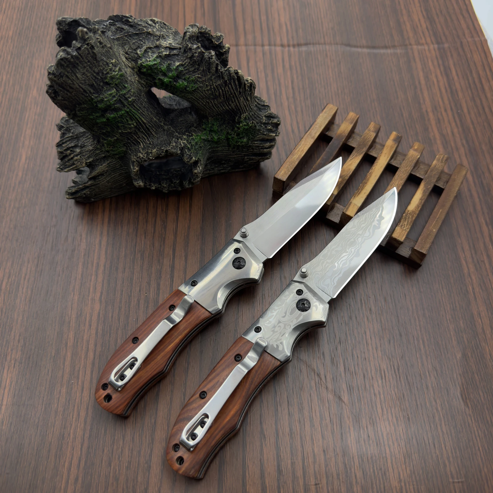 Folding Knife, Wood…