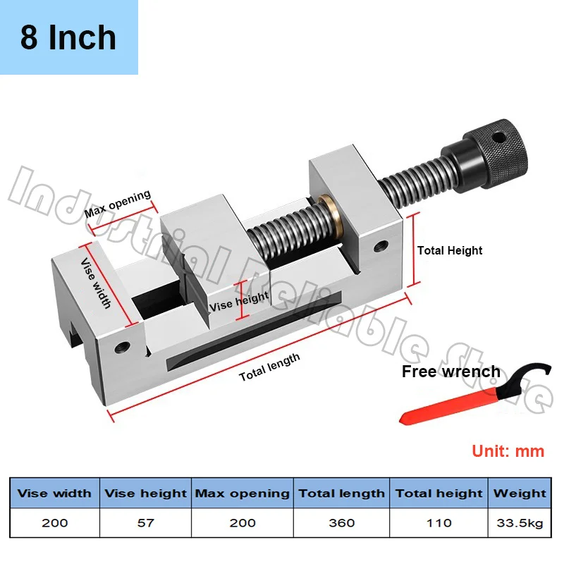 QGG200 clamping vise 8 Inch 8