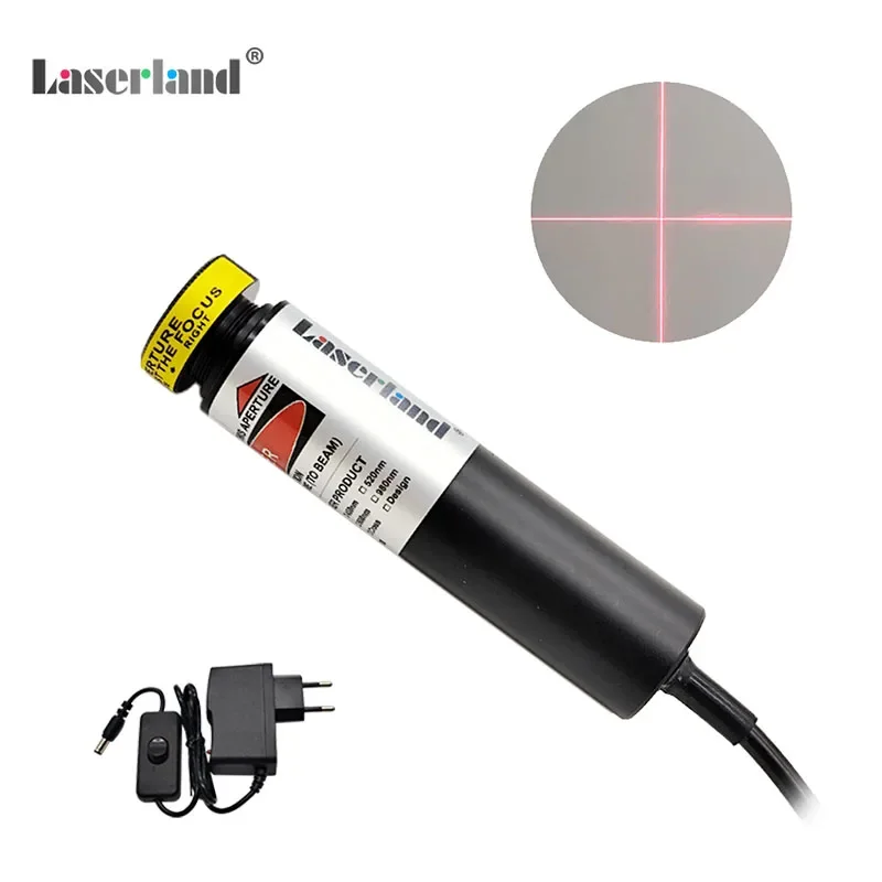 Red Laser Module Cross Hair Focusable Locator for Heat Press Screen Printing Fabric Woodworks Cutting Sawmill Alignment