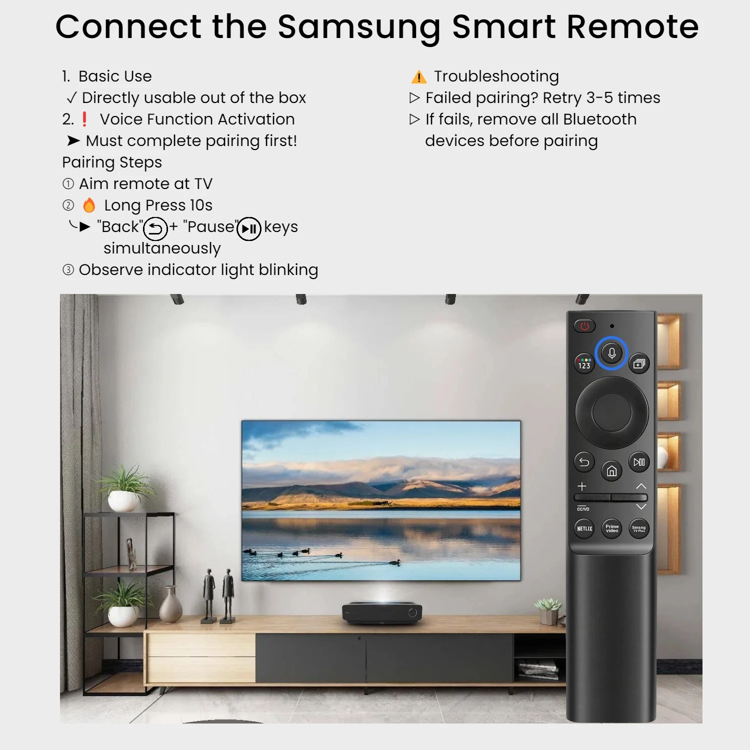 BN59-01357A 01357L 01363L 01364TM2180E Pilot głosowy Solar kompatybilny z pilotem ładowania Solar/USB-C do telewizorów Samsung Smart TV Neo — zdjęcie produktu 5