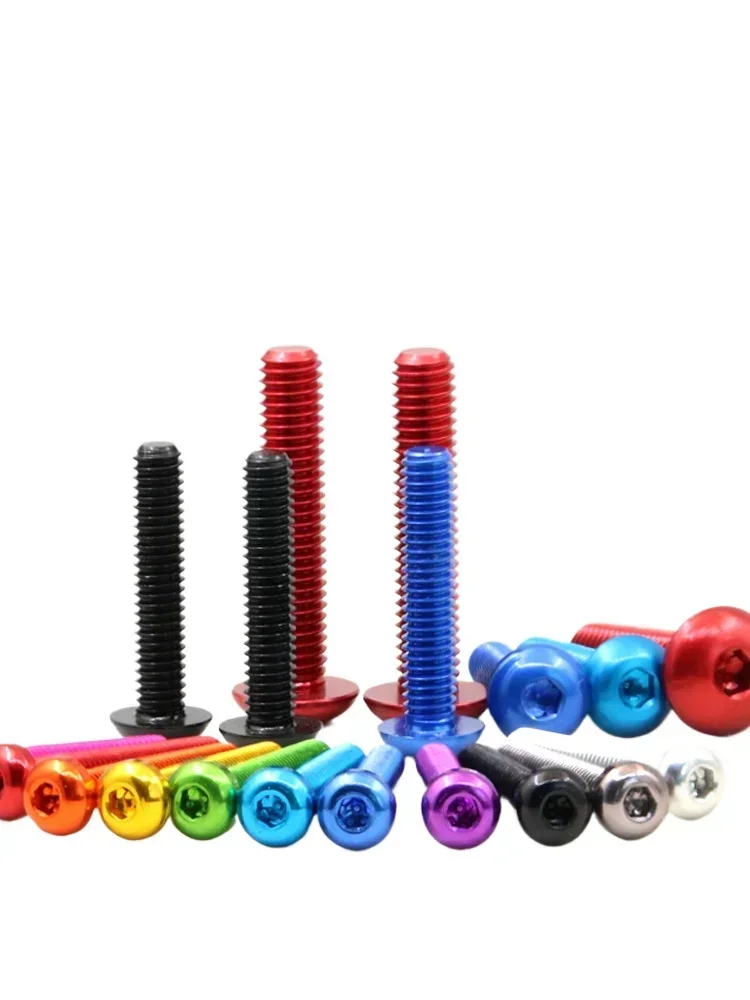 M2-M5 7075 Aviation Aluminum Alloy Half Round Head Allen Socket Screw  Anodized Colorful  Colourful Machine Screw Bolts