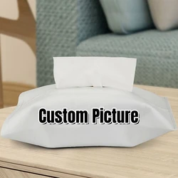 Custom PU Tissue Box Paper Case Car Tissue Holder Box Wet Wipes Dispenser Personalized Tissue Bag for Kitchen Home Decorations