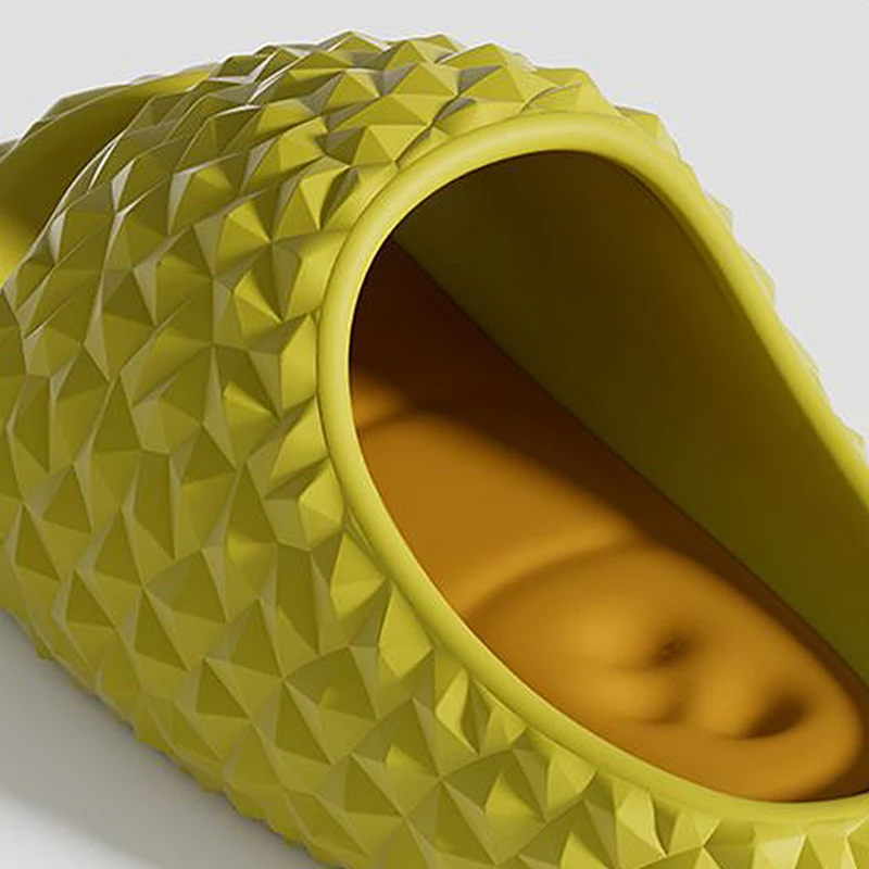 Stepping on Poop Feels Like Summer Fashion Durian Couple's Home Slippers, Internet Famous Women's Outdoor Wear Sandals image 4