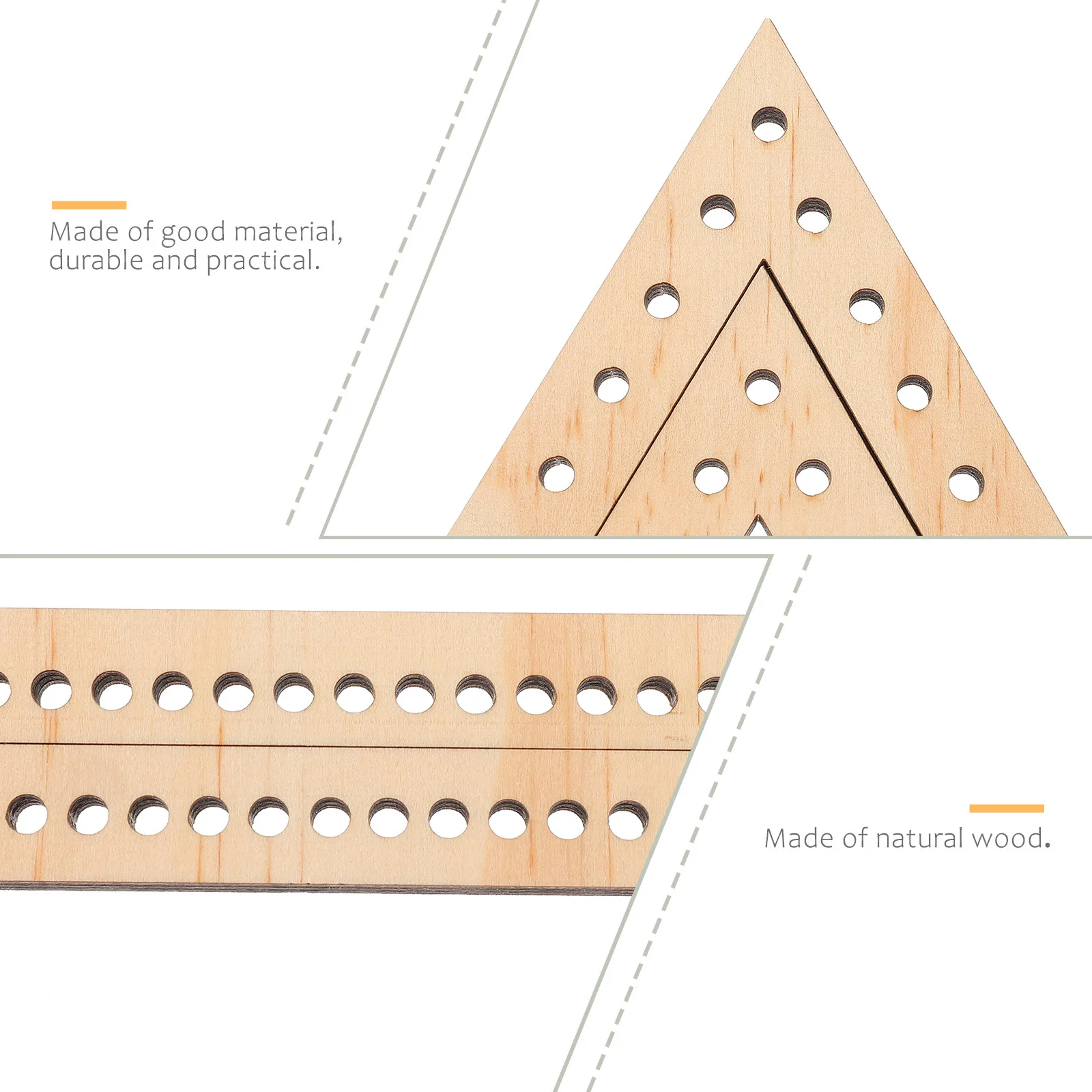 

2Pcs Triangle Weaving Frame Natural Wood Handmade Tapestry Craft Knitting Tool DIY Triangle Weaving Handmade Supply