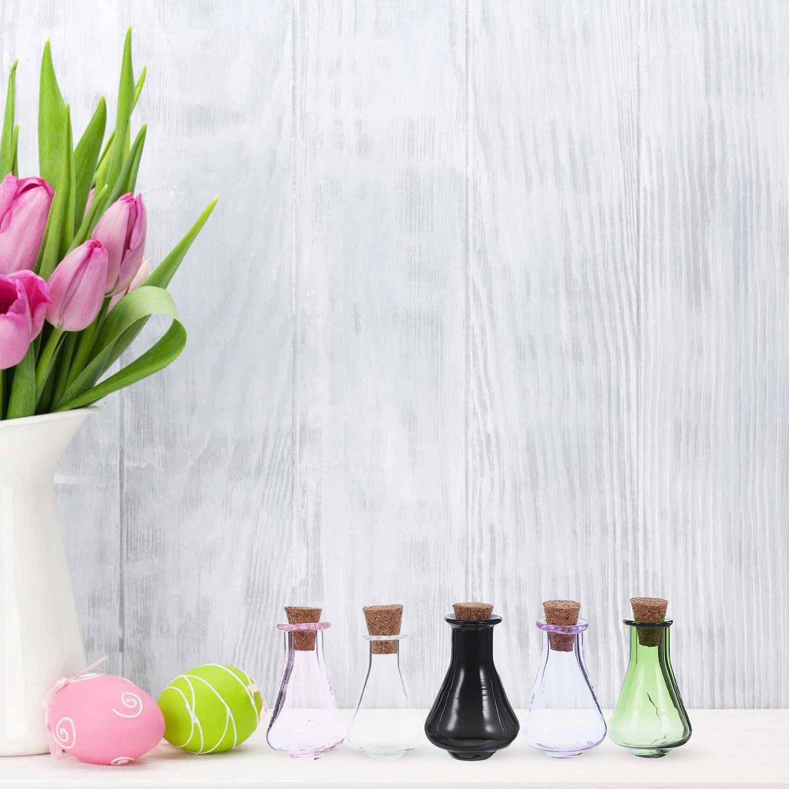 

10Pcs Mini Glass Honey Jars with Cork Stopper Small Craft Jars for Emotional Sensory Bottles Decorative