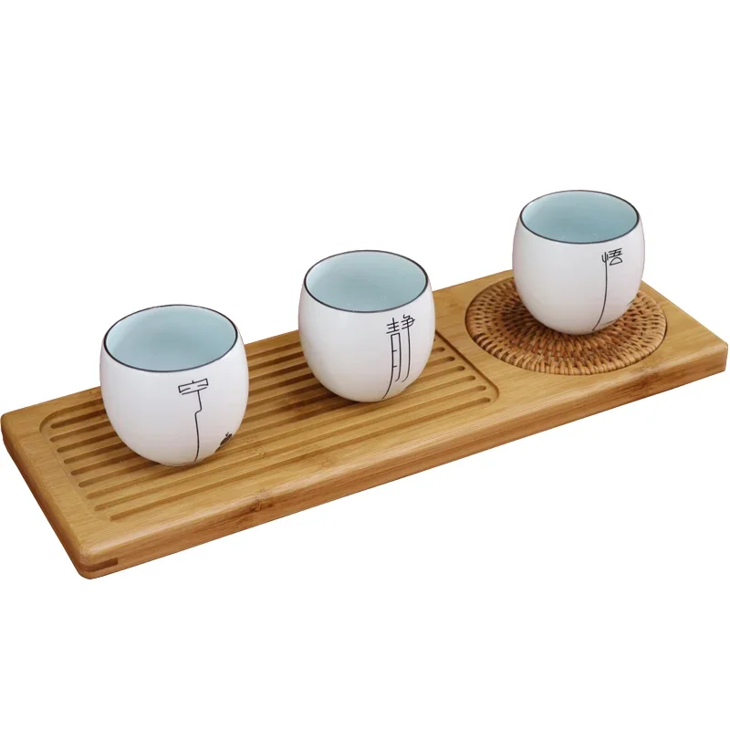 soucoupe pour thé kung fu, bouilloire à café, rangement pour théière, plateau à couverts