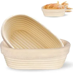 Bread Proofing Basket Sourdough Banneton Bread Baskets Natural Rattan Wicker Dough Proofing Bowls Home Bread Pastry Baking Tools
