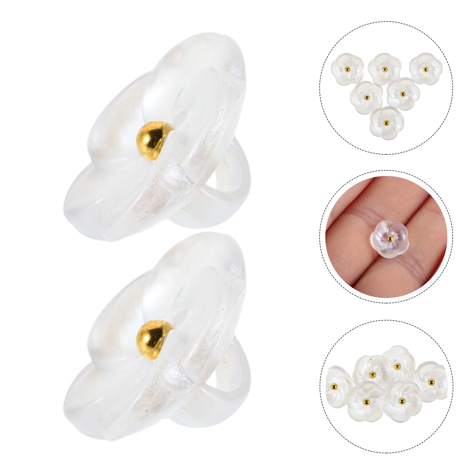 50 Pcs Button Small Flower Buttons Sweater Floral Plastic Decorative Dress Child