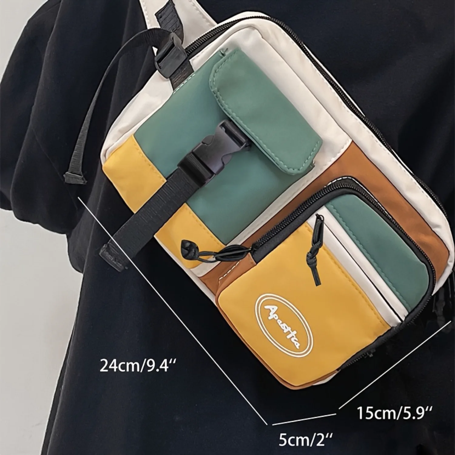 1pc Men's Waterproof Large Capacity Fanny Pack, Adjustable Strap For Outdoor Activities, Travel Running, Hiking, And Cycling