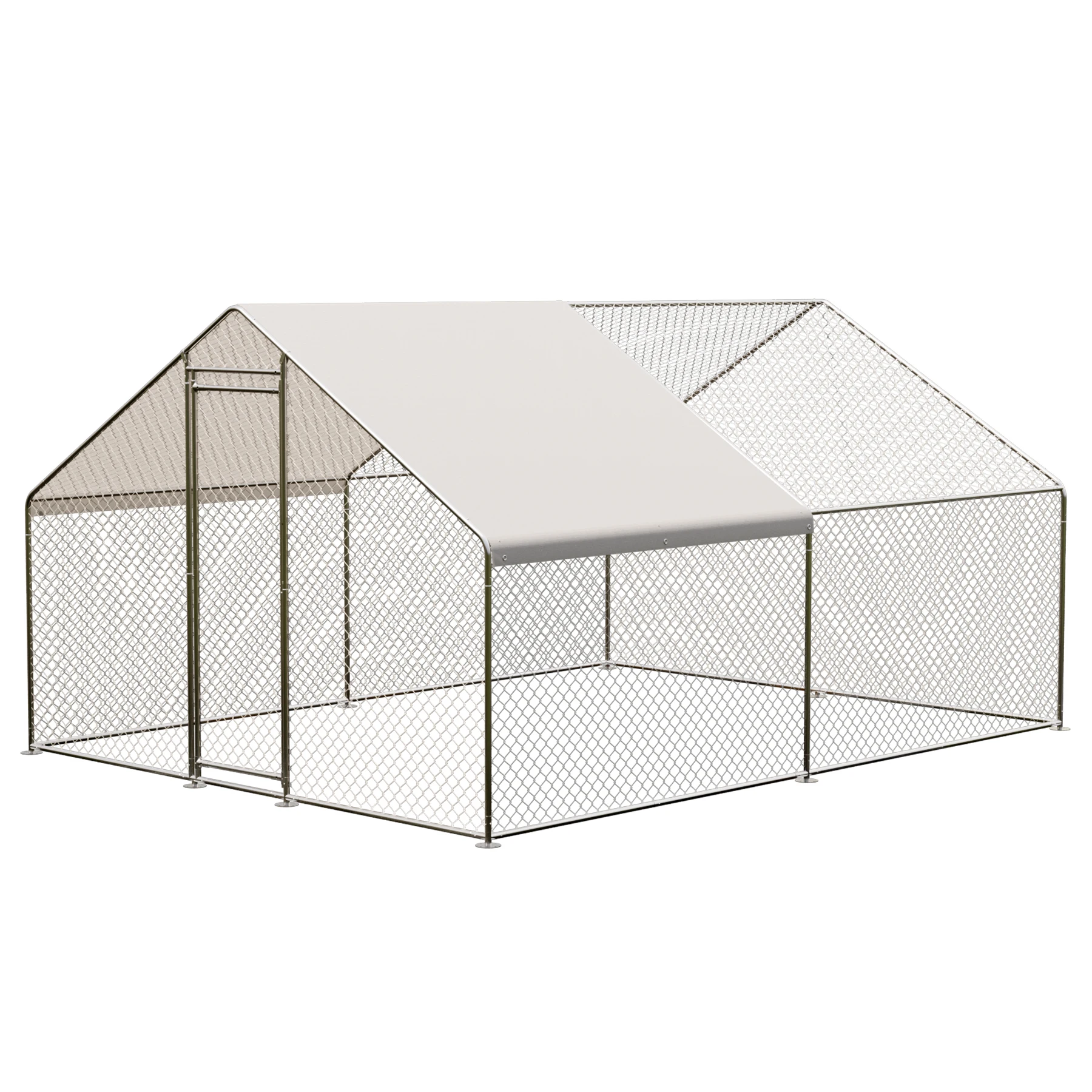 

Outdoor Large Chicken Coop Walk-in Poultry Cage Lockable Door Design Chicken Coop for Backyard Farm 9.8X13.1X6.6FT