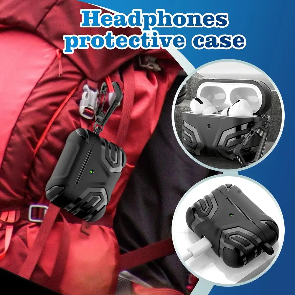 Luxury Earphone For 4 Shockproof Cover Technology Sense Mech Style For 4 S Wireless Earphone J8w4