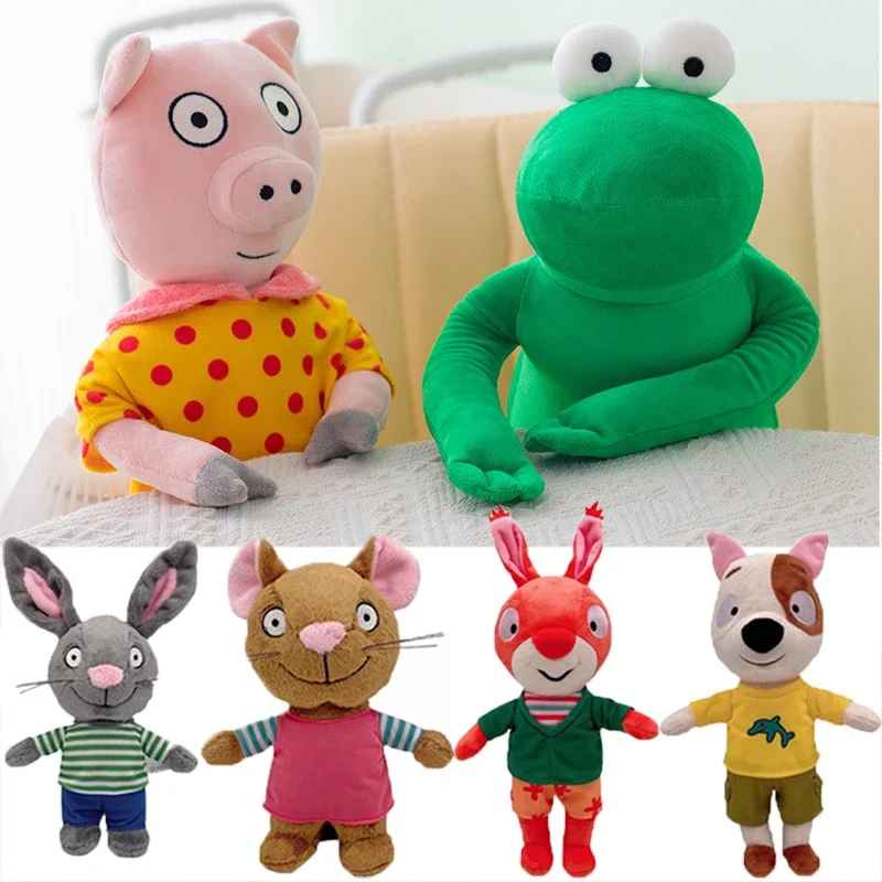 Pip and Posy Plush Toys Soft Stuffed Rabbit Mouse Dolls Kids Educational Plushie Animals Dress up Cosplay Figures Christmas Gift