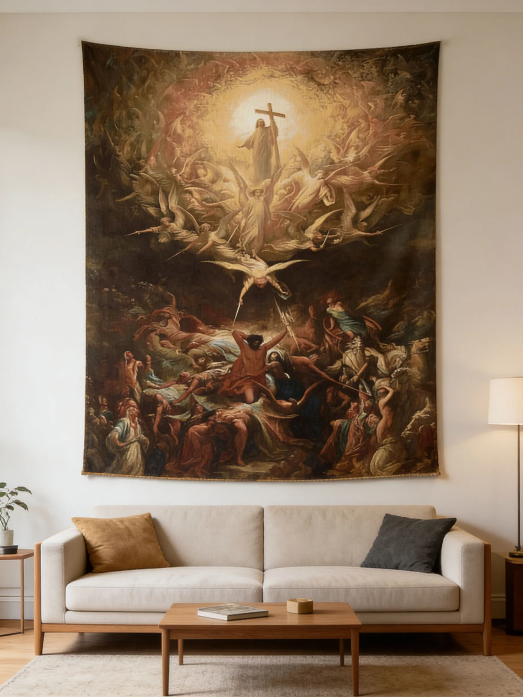 Triumph of Christianity Tapestry Gustave Dore Bohemian Style Tapestry A Gift Suitable For Bedroom Livingroom Wall Hanging Decor