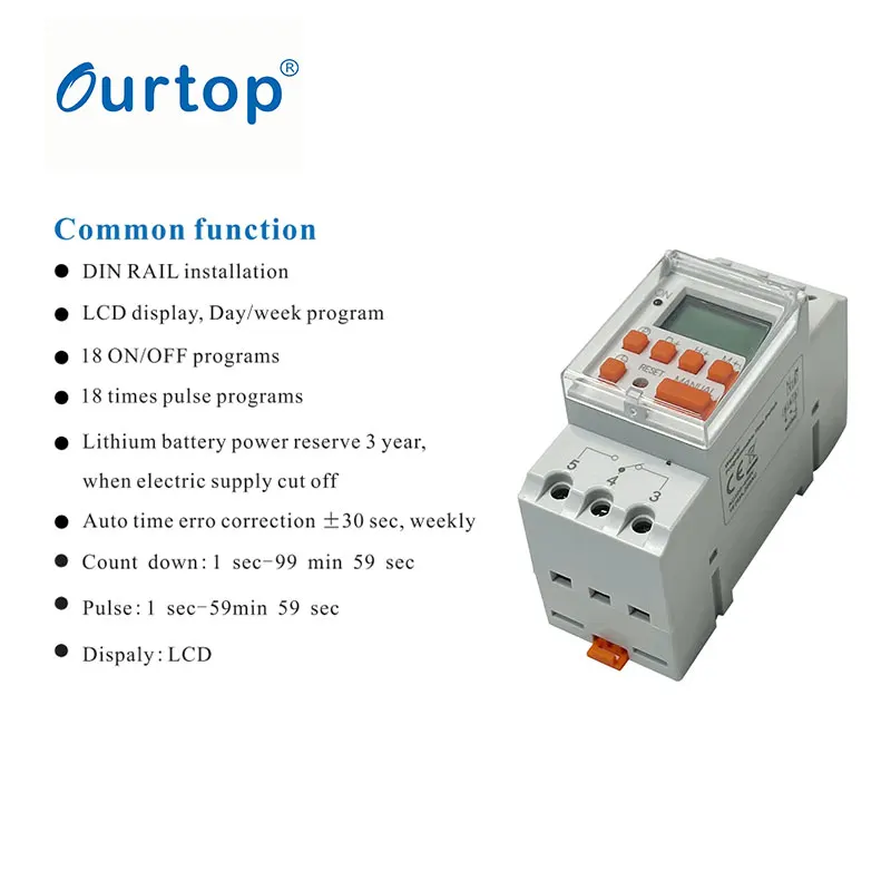 Interruptor Digital do Atraso do Tempo Interruptor do Trilho do Ruído Temporizador do Relé 220 v Controle Astronômico do Tempo