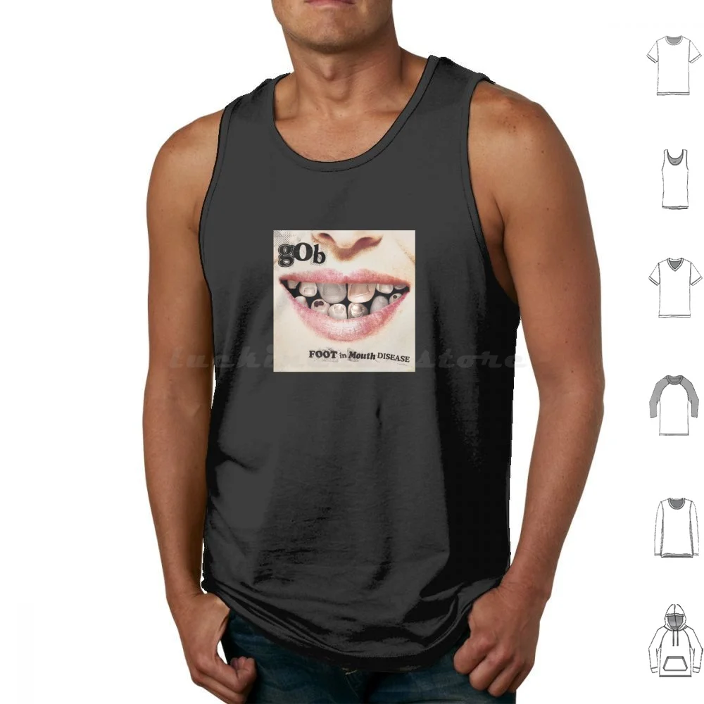 Gob Foot In Mouth Disease Tank Tops Print Cotton Gob Foot In Mouth Disease Album Gob Band Face Mouth And Nose Punk Pop Punk