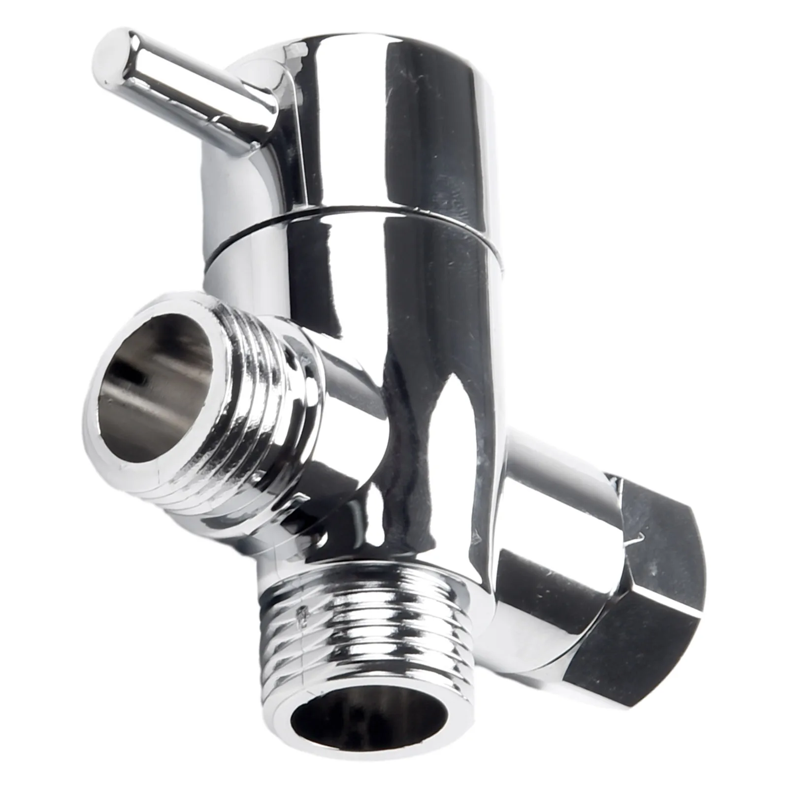 3 Ways Valve ABS Chrome Diverter Valve Shower Head Shunt Kitchen Bidet Sprayer Shower Fixture Home Improvement Bidet Sprayer