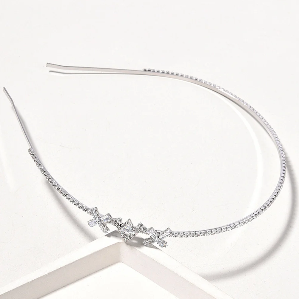 

Silver Rhinestone Bridal Crown Wedding Headband Elegant Hair Hoop Party Accessories for Bride Bride Headband Wedding Headdress