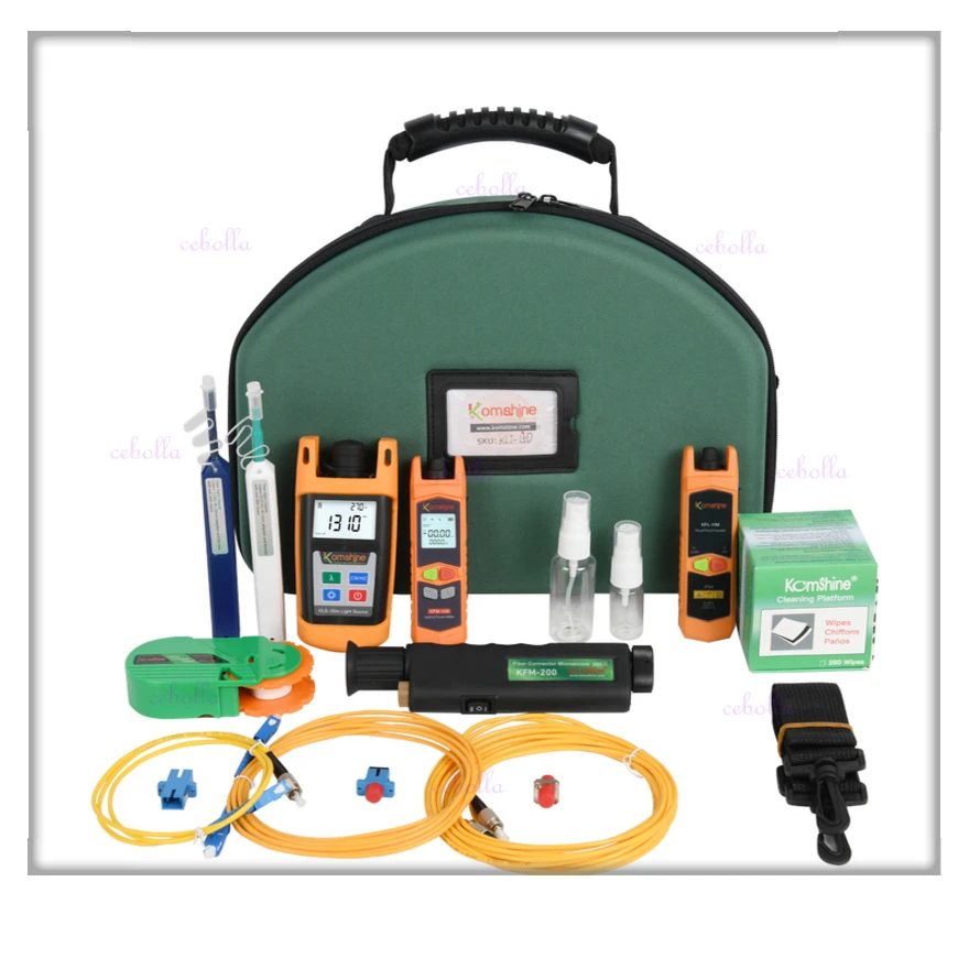 Imagem -03 - Kit de Teste Ótico da Perda de Ftth de Komshie Fibra Óptica Medidores de Potência Fibra Óptica Cutelo Vfl Ftth Fibra Óptica Medidores de Potência Cleaver Opm