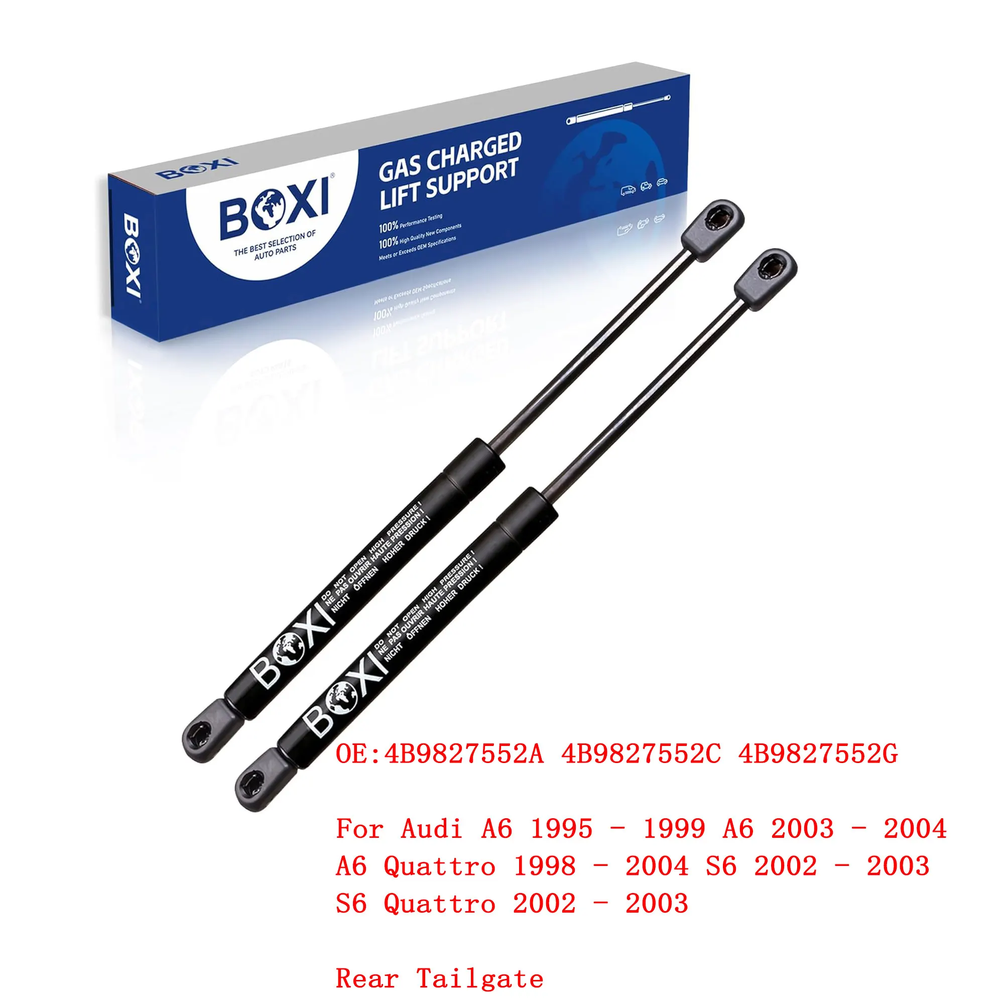 2Pcs ﻿For Audi A6 1995 - 1999 A6 2003 - 2004 A6 Quattro 1998 - 2004 S6 2002 - 2003 S6 Quattro 2002 - 2003 Liftgate Gas Strut