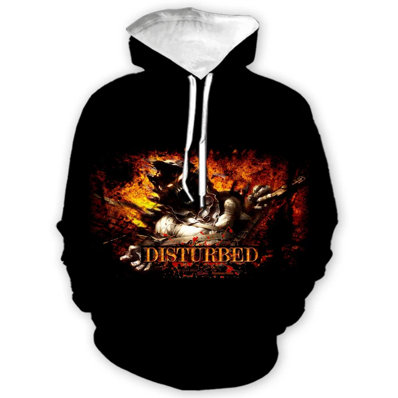 Disturbed Rock Band Hoodie 3D Print Hooded Men/Women Sweatshirt Unisex Streetwear Pullover Casual Tracksuits